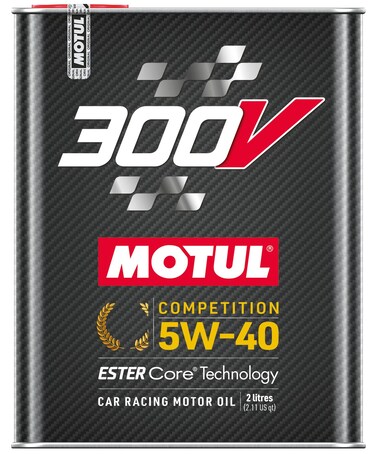 Motul 110817 300V 5W-40 COMPETITION Car Racing Motor Oil Full Synthetic Engine Lubricant 2 Liter High Performance 4-Stroke Ester Core