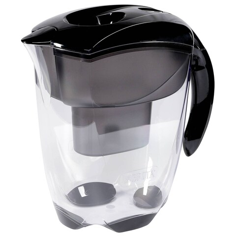 BRITA Elemaris XL Water Filter jug for Reduction of Chlorine, limescale and impurities, Includes 1 x MAXTRA+ Filter cartridges, 3.5L -Black