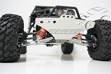 Stainless Steel Front Bumper Skid Plate Armor for Axial 1/10 YETI 90025 90026