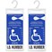 LotFancy Handicap Placard Holder- 10.6" x 5", Ultra Transparent Disabled Parking Placard Protector Hanger Sleeve - Pack of 2, with Plastic Large Hanger