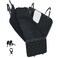 PETICON Dog Car Seat Cover with Mesh Window, 100% Waterproof Dog Seat Cover for Back Seat, Scratchproof Dog Hammock for Cars, Trucks, SUVs, Jeeps, Black