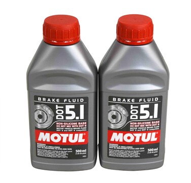 Motul (2 Pack) 100951 100% Synthetic Brake Dot 5.1 Brake Fluid 1/2 Liter or 500 ml