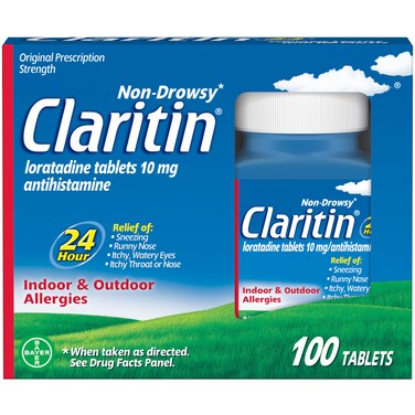 Claritin 24hr Non-Drowsy Allergy Relief, Loratadine Tablets - 100ct