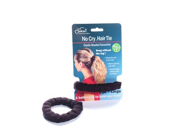 Jokari Non-Slip Beaded Scrunchie. Gentle on Hair, Perfect for Wet or Dry Use, All-Day Hold, Hair-Friendly, No-Pull Elastic Hair Tie (1, Large)