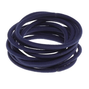 50pcs Nylon Rubber Bands High Elasticity Ponytail Holder Hair Ties Rope for Adults (Blue)