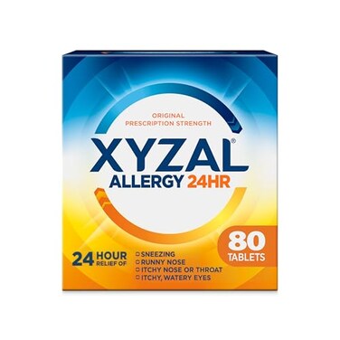 Xyzal Allergy Pills, 24-Hour Allergy Relief, 80-Count, Original Prescription Strength