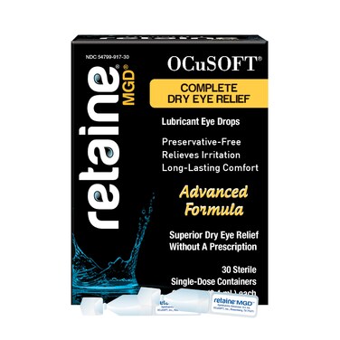 OCuSOFT Retaine MGD Ophthalmic Emulsion - Complete Dry Eye Relief - Soothes Red &amp; Irritated Eyes - 30 Count Preservative-Free Single-Use Containers - 0.01 Fl Oz