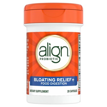 Align Probiotic Bloating Relief + Food Digestion, Probiotics for Women and Men, Promotes Digestive Health and Helps Support the Metabolism of Food*, 28 Capsules (Packaging May Vary)