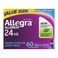 Allegra Adult 24HR Non-Drowsy Antihistamine Gelcaps, 60-Count, Fast-Acting Allergy Symptom Relief, 180 mg