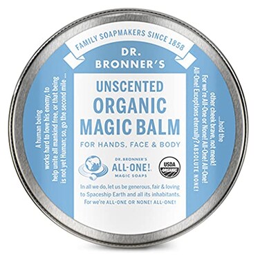 Dr. Bronner's - Organic Magic Balm (Baby Unscented, 2 Ounce) - Made with Organic Beeswax &amp; Hemp Oil, Moisturizes &amp; Soothes Hands, Face and Body, Relieves Dry Skin, Helps Prevent Diaper Rash