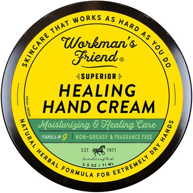 WORKMAN'S FRIEND Superior Healing Hand Cream - Intense Moisturizer - Heals Extremely Dry &amp; Cracked Skin - 2.5 ounce
