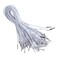 100pcs Stretch Round String Barbed Elastic Cords Barb Fasteners Round Elastic Bands Elastic Ropes for Book Binding Crafting Elastic Barbed Cords White Elastic Loops