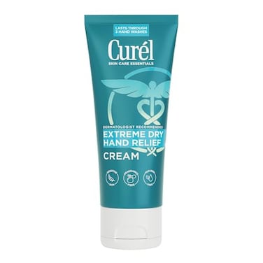 Curel Extreme Dry Hand Relief, Dermatologist Recommended, Long-Lasting Cream For Dry Hands, Paraben Free, Fragrance-Free Hand Lotion, 3 Oz