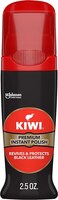 Kiwi Instant Shine &amp; Protect Liquid Shoe Polish, Black, 1 Bottle with Sponge Applicator, 2.5 oz, Pack of 1