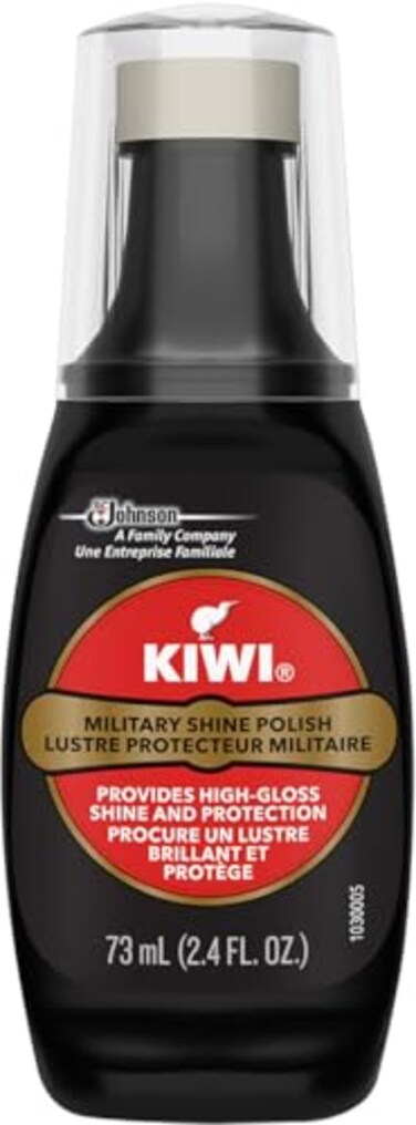 KIWI Black Shoe Polish and Shine   Military Shoe Care for Combat Shoes and Boots   2.4 Fl Oz