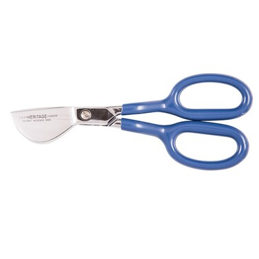 Klein Tools G548DR Scissors, Made in USA, Duckbill Napping Shear with Large Ring Offset Handles and Knife Edge for Left-Hand or Right-Hand Use, 7-Inch