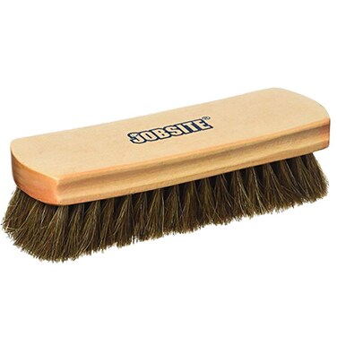 JobSite 100% Horsehair Professional Shoe Shine Brush - 6.75 inch Long