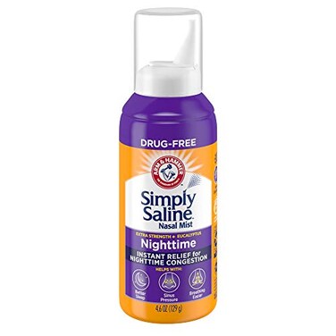 ARM &amp; HAMMER Simply Saline Nighttime Nasal Mist 4.6oz- Instant Relief for SEVERE Congestion- One 4.6oz Bottle