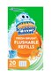 Scrubbing Bubbles Flushable Toilet Bowl Wand Cleaner Refills, Fresh Brush Cleaner Toilet Refill Pads, Removes Limescale &amp; Odors, Citrus Scent, 20 Count (Pack of 1)