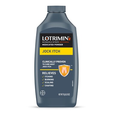 Lotrimin Antifungal Jock Itch Medicated Powder with Miconazole Nitrate, Jock Itch Treatment for Men, Women, and Kids Over The Age of 2, 6.25 oz Bottle