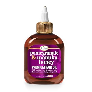 Difeel Pomegranate &amp; Manuka Honey Premium Hair Oil 7.1 oz. - Growth Stimulating, Moisturizing &amp; Strengthening Hair Oil for Dry, Damaged Hair