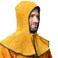 AP Welding Hood Helmet Golden Cowhide Split Leather Caps with Neck Shoulder Drape for Head Protection