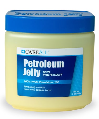 CareAll Petroleum Jelly 13 Oz Jar., Unscented, 100% Pure White Petrolatum Jelly USP, Protectant for Minor Cuts, Scrapes, Burns. Moisturizer for Dry Skin and Lips.