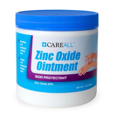 CareAll Zinc Oxide 20% Skin Protectant Barrier Ointment 15 oz., Provides Relief, Prevention and Treatment for Chafing due to Diaper Rash. Helps Seal Out Wetness. Non-Nano.
