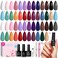 beetles Gel Polish 25 Colors Spring Summer Gel Nail Polish Set Pink Gel Nail Red Nude Brown Purple Burgundy Nail Art with 3Pcs Base Top Coat Urban Rhythm Collection DIY Salon Manicure Gift for Women