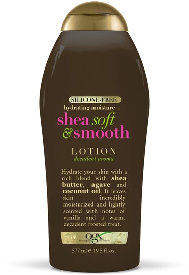 OGX Hydrating Moisture + Shea Soft &amp; Smooth Body Lotion, 19.5 Fl Oz