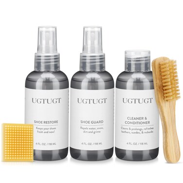 UGTUGT Sheepskin and Suede Shoe Care Kit for Uggs Waterproofing Spray Deep Cleaning Solution Shoe Protecter Spary for Uggs Boots Care Kit for Uggs Slippers with Eraser and Brush