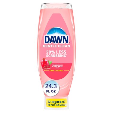 Dawn Gentle Clean EZ-Squeeze Dishwashing Liquid Dish Soap, Pomegranate and Rose Water Scent 24.3 fl oz