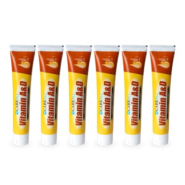 CareAll (6 Tubes) 4oz Vitamin A&amp;D Ointment Treats and Prevents Diaper Rash, Seals out Wetness. Protects and Relieves Dry Cracked Skin, Minor Cuts, Scrapes and Burns