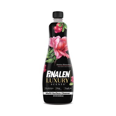 PINALEN Luxury Scent Liquid Multipurpose Cleaner - Deep Cleans, Long Lasting Scent - Multisurface Bathroom &amp; Kitchen Cleaner Supplies - Sunrise Memories (28 Fl. Oz)