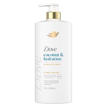 Dove Conditioner Coconut &amp; Hydration for Dry Hair with Bio-Protein Care Technology and Coconut Oil 28 Fl Oz