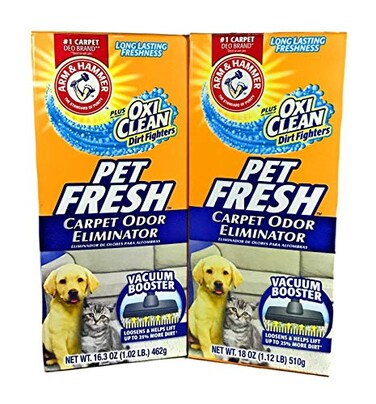Arm &amp; Hammer Pet Fresh Carpet Odor Eliminator Plus Oxi Clean Dirt Fighters, 18 oz,(PACK OF 2)