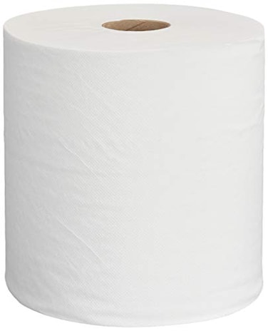 AmazonCommercial 1-Ply White Hardwound Paper Towels (416970) Bulk for Business  High Capacity Roll  Compatible with Universal Dispensers FSC Certified  800 feet per Roll (6 Rolls)