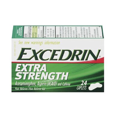 Excedrin Pain Relief Caplets, Extra Strength 24 Ea (Pack of 3)