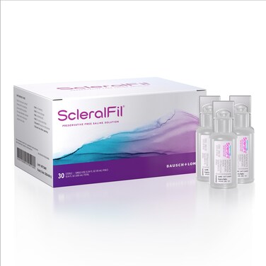 ScleralFil Saline Solution for Scleral, Soft, &amp; Rigid Gas Permeable Lenses, Buffered Isotonic Rinsing &amp; Insertion Solution, Single-Use Vials, 0.34 Fl Oz (Pack of 30) (Packaging May Vary)