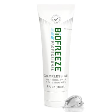 Biofreeze Professional Gel Pain Relief, Knee &amp; Lower Back Pain Relief, Arthritis Pain Reliever, Sore Muscle Relief, Neck Pain Relief, Cooling Joint Pain Relief, Colorless Menthol Gel 4 Fl Oz