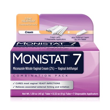 Monistat 7 Day Yeast Infection Treatment for Women, 7 Miconazole Cream Applications with Disposable Applicators &amp; External Monistat Anti-Itch Cream Bundle