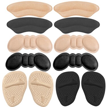 6 Pairs Heel Grips for Women's Shoes, Heel Pads for Women, Shoe Cushions for Women High Heel Comfort - Metatarsal Pads Women, High Heel Inserts &amp; Shoe Inserts for Women