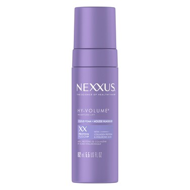 Nexxus Hy-Volume Weightless Lift Cloud Foam Treatment for Flat &amp; Limp Hair, 48 Hours Volume, ProteinFusion with Collagen &amp; Hyaluronic Acid, 5.5 fl oz