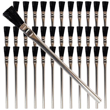Pro Grade - Acid Brushes - 36 Count 3/8 Inch Boar Hair Acid Flux Brushes