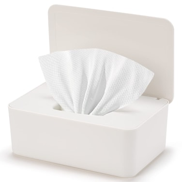 Baby Wipes Dispenser, Wipe Holder for Baby &amp; Adult,Keeps Wet Tissue Fresh, Non-Slip Wipes Case, Flushable Wipe Container with Sealing Design Lid