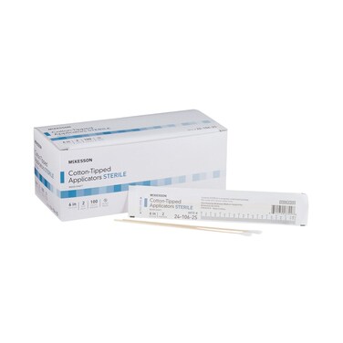 McKesson Cottontip Applicator Sterile 6" - Box of 200 - Model 24-106-2s
