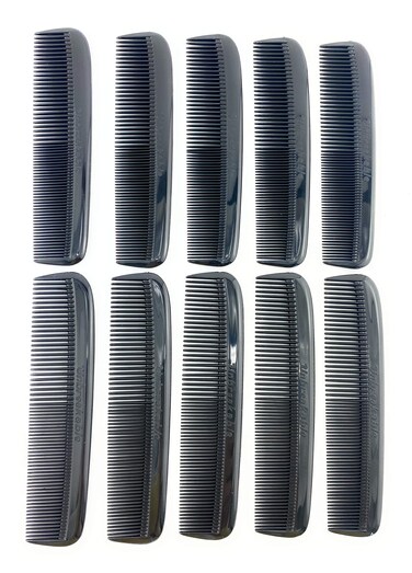 G.B.S 5.07-in Styling Essentials Fine Comb, Black, Set of 10
