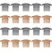20 Pieces 7 Tooth French Style Twist Comb Plastic Hair Side Combs Hair Accessory for Women (Black and Brown)