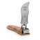 GERMANIKURE Economy Small Nail Clipper in Leather Case, Ethically Made in Solingen Germany, Curved Blade for Fingernails