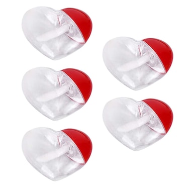 Beaupretty 5pcs Empty Lip Gloss Tubes, Mini Lipsticks Lipgloss Tubes Clear Lip Gloss Makeup Heart Lipstick Liquid Lipstick Clear Container Lip Tint Lip Gloss Tube Heart-shaped